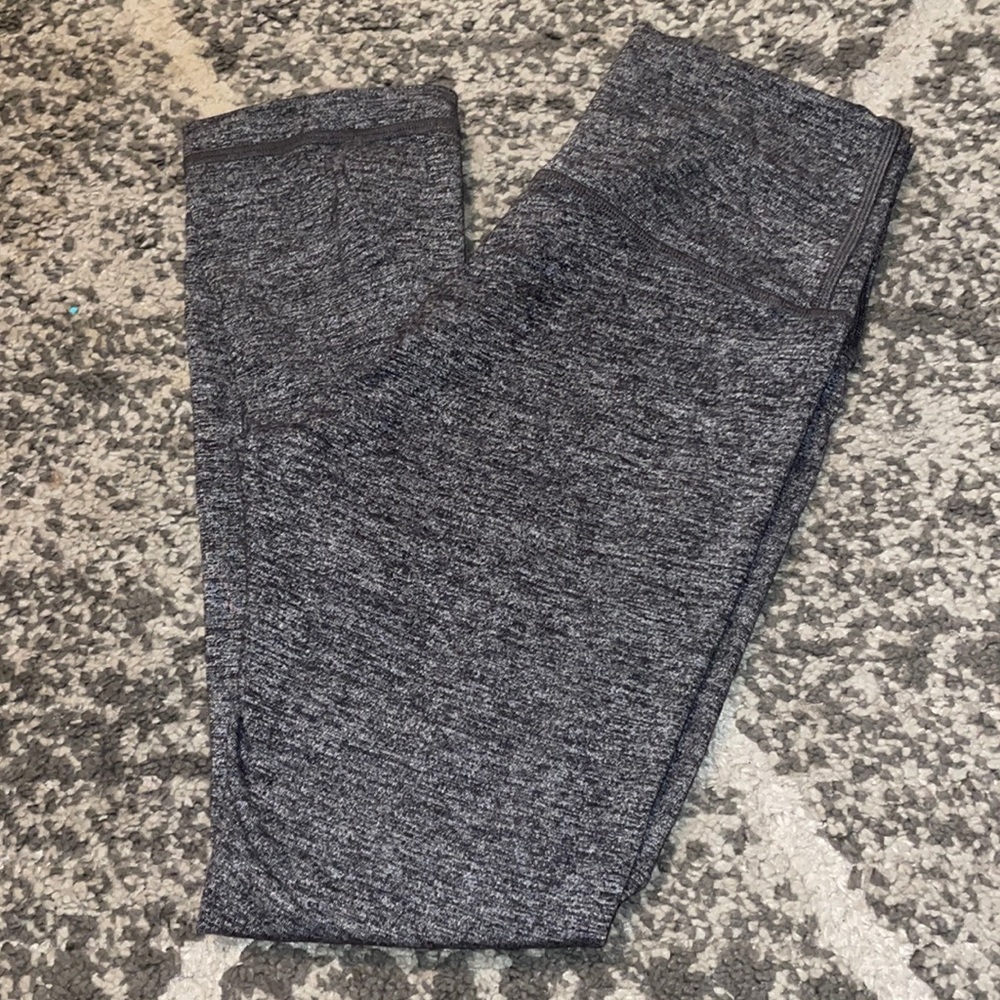 Heathered gray and black Lululemon leggings size 4
